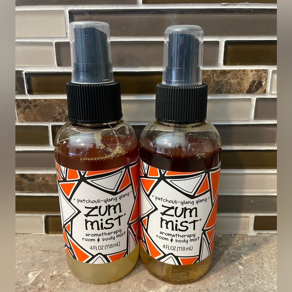 4 oz bottles of Patchouli-Ylang Ylang Zum Mist